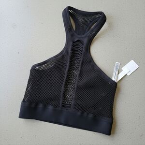 ​Out From Under Urban Outfitters Black Mesh Cutout Racerback Bra Top XS/S